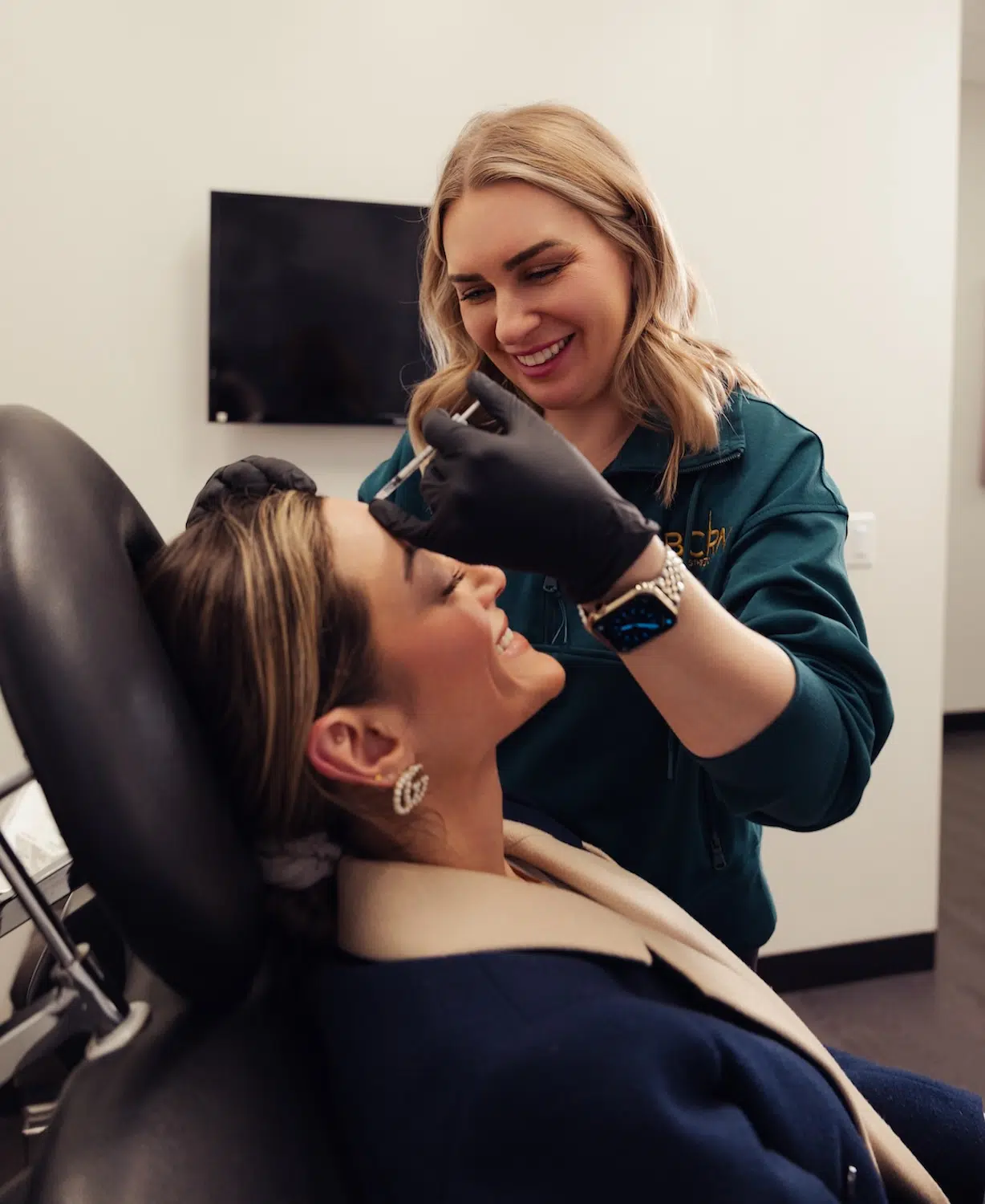 woman receiving injectable treatment at bcrn aesthetics
